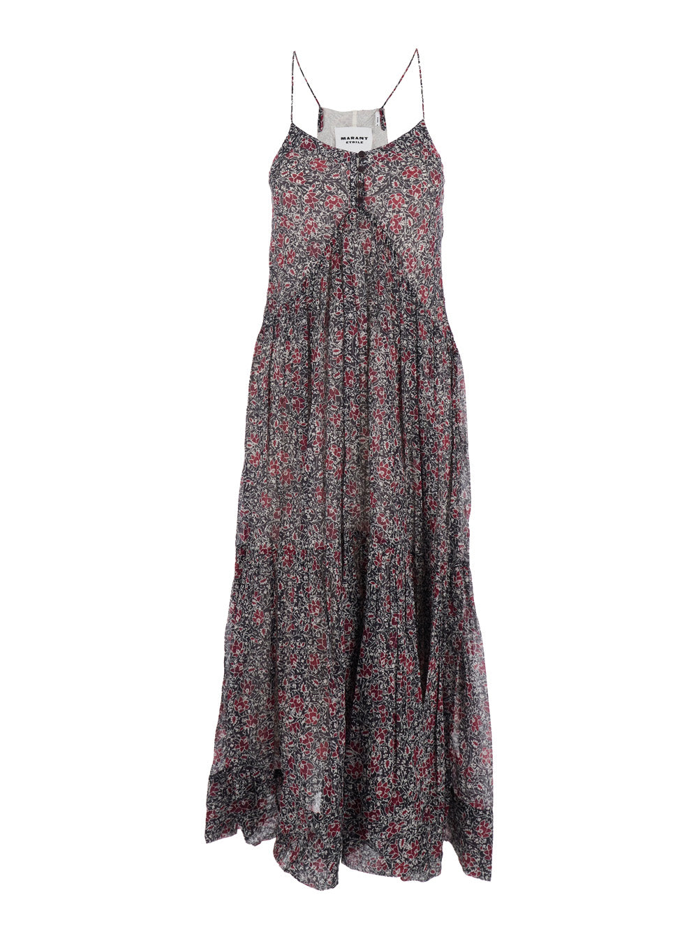 Isabel Marant Etoile Women 'Sabba' Multicolor Long Dress With Straps And All-Over Pattern In Cotton Woman ISABEL MARANT ETOILE