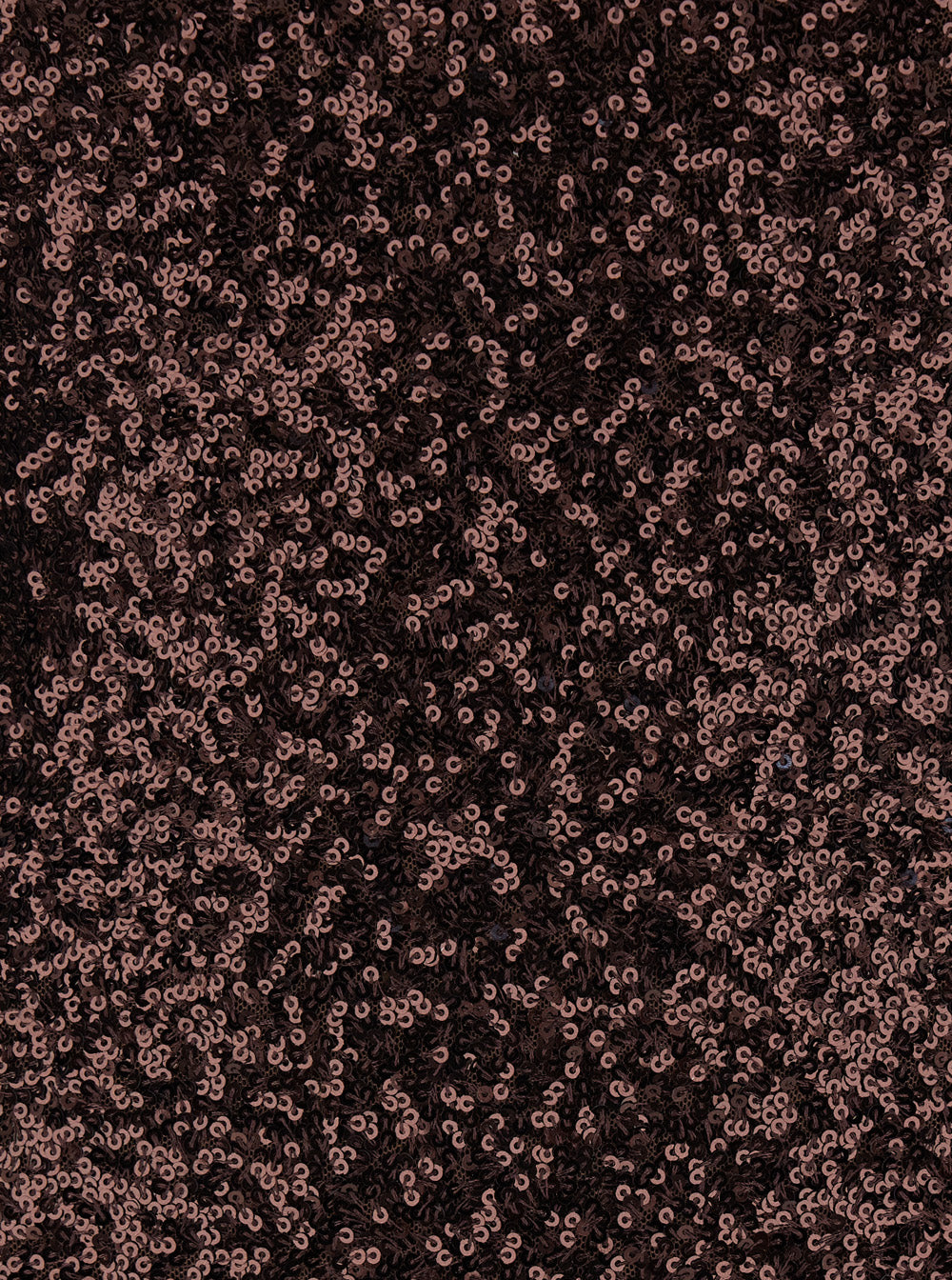 Leplain Women Brown Dress With Round Neck And All-Over Applied Sequins In Fabric For Women LEPLAIN