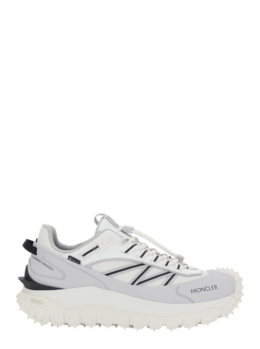 Moncler Men Low Sneakers 'Trailgrip Gtx' With Fabric Logo Detail White And Black Men MONCLER