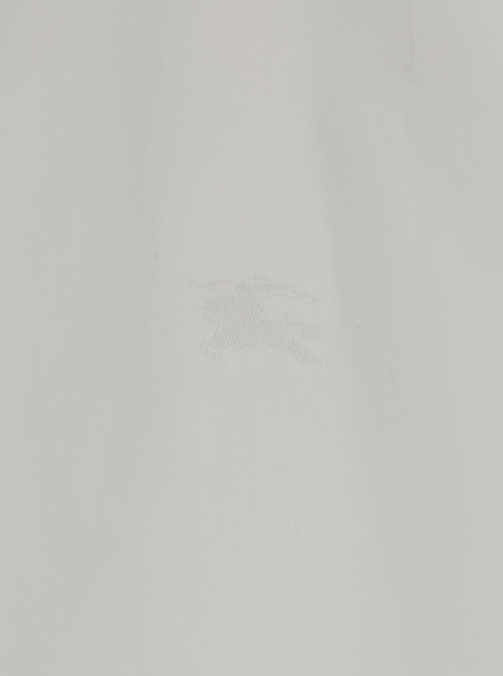 Burberry Women 'Ellora' White Shirt With Pointed Collar And Tone-On-Tone Embroidered Logo In Cotton Woman BURBERRY