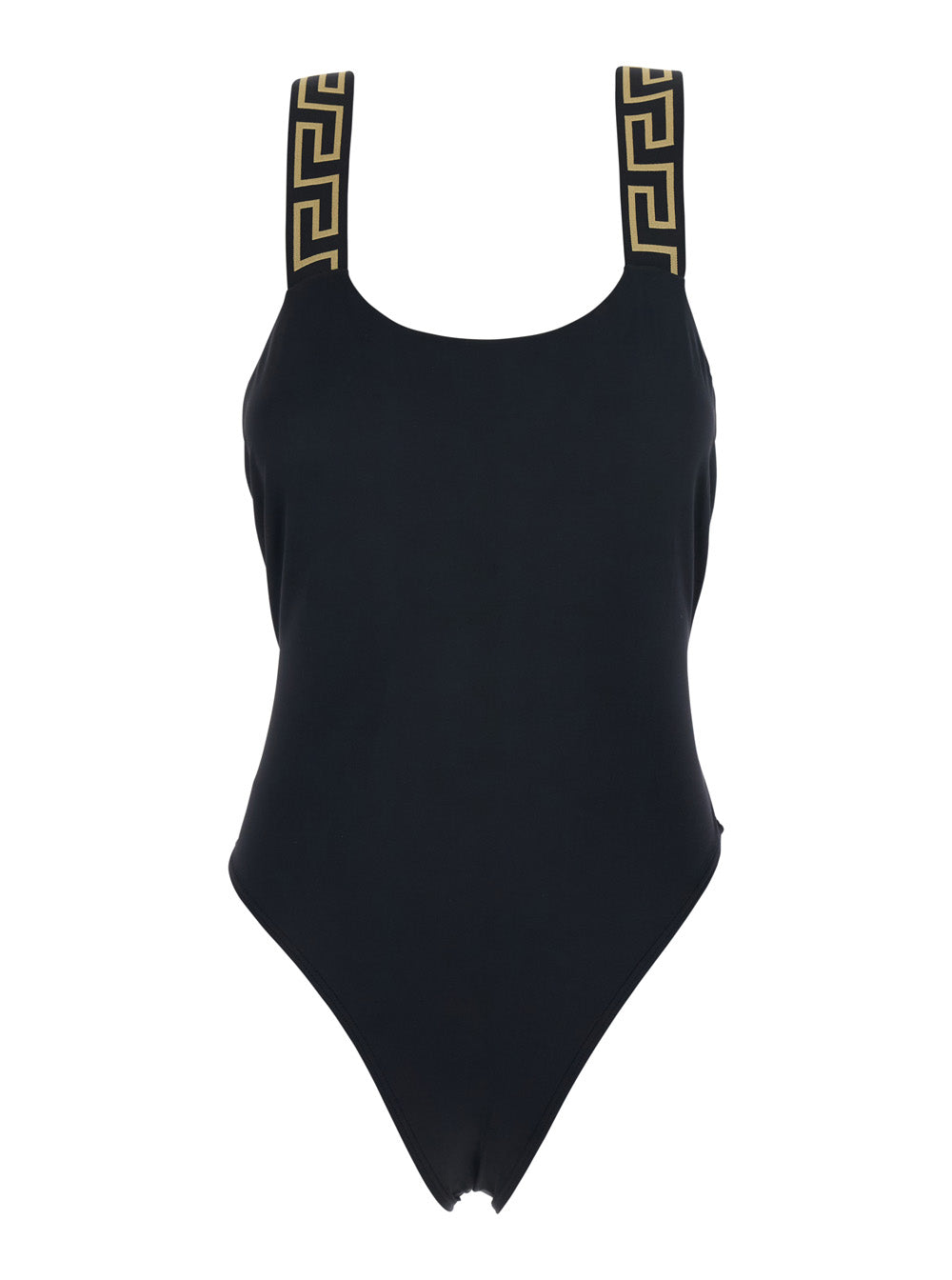 Versace Women One-Piece Swimsuit 'Greca' With Black Stretch Fabric Detail For Women VERSACE
