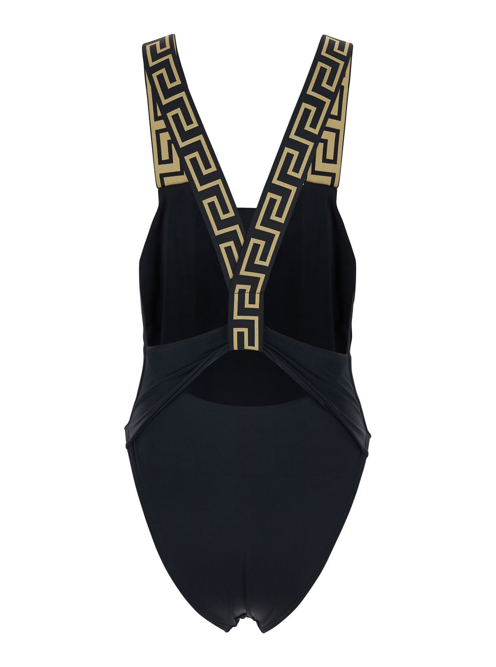 Versace Women One-Piece Swimsuit 'Greca' With Black Stretch Fabric Detail For Women VERSACE