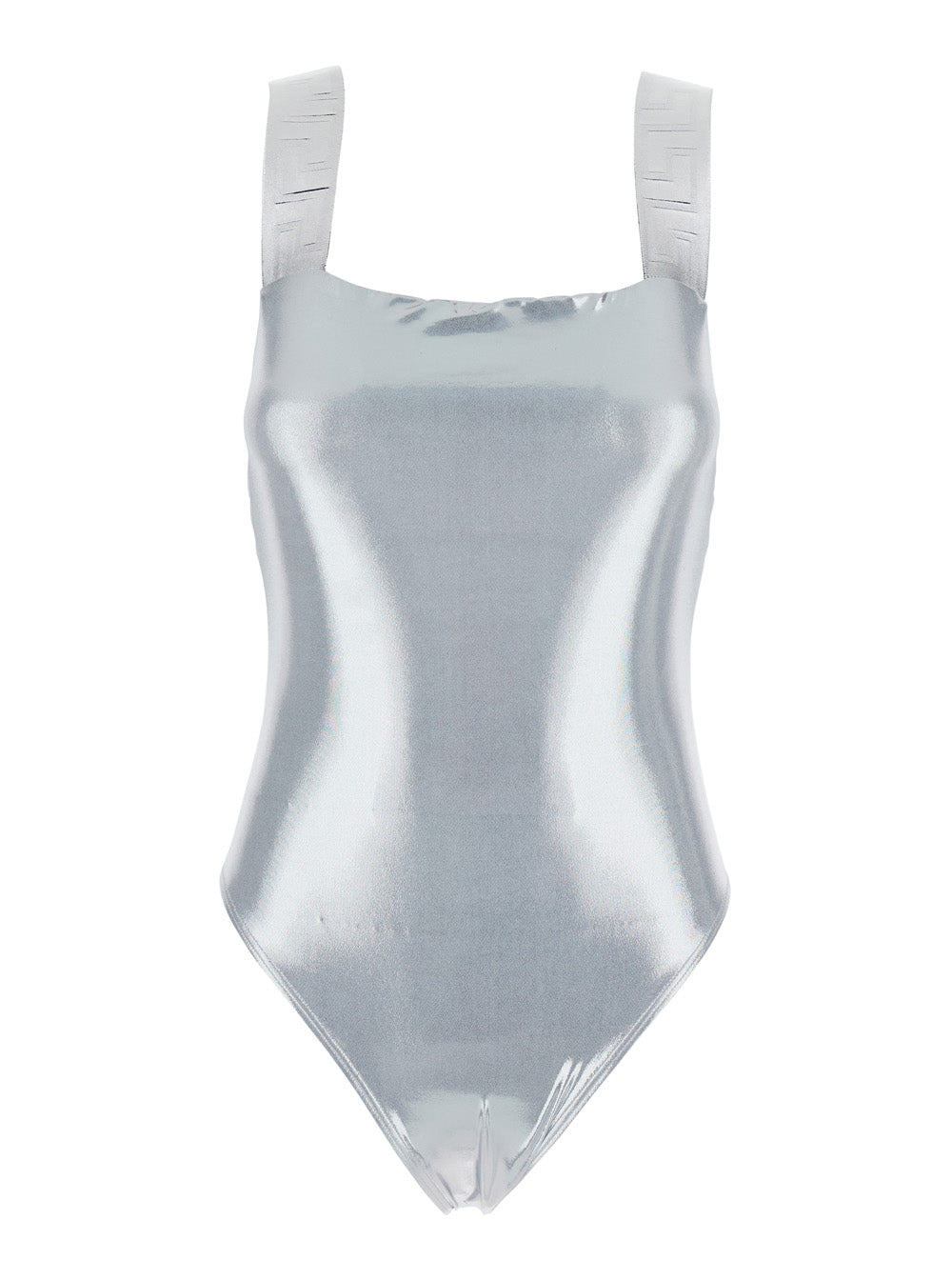 Versace Women One-Piece Swimsuit With Greca Detail On The Straps In Stretch Tech Fabric For Women VERSACE