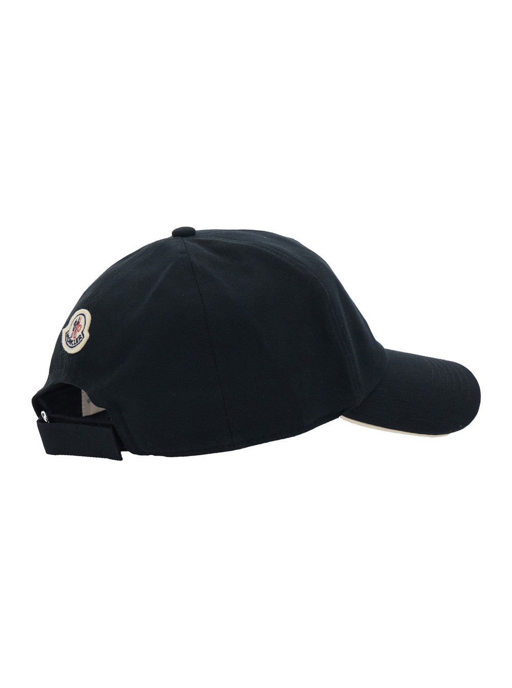 Moncler Men Black Baseball Cap With Logo Lettering On The Front In Cotton Man MONCLER