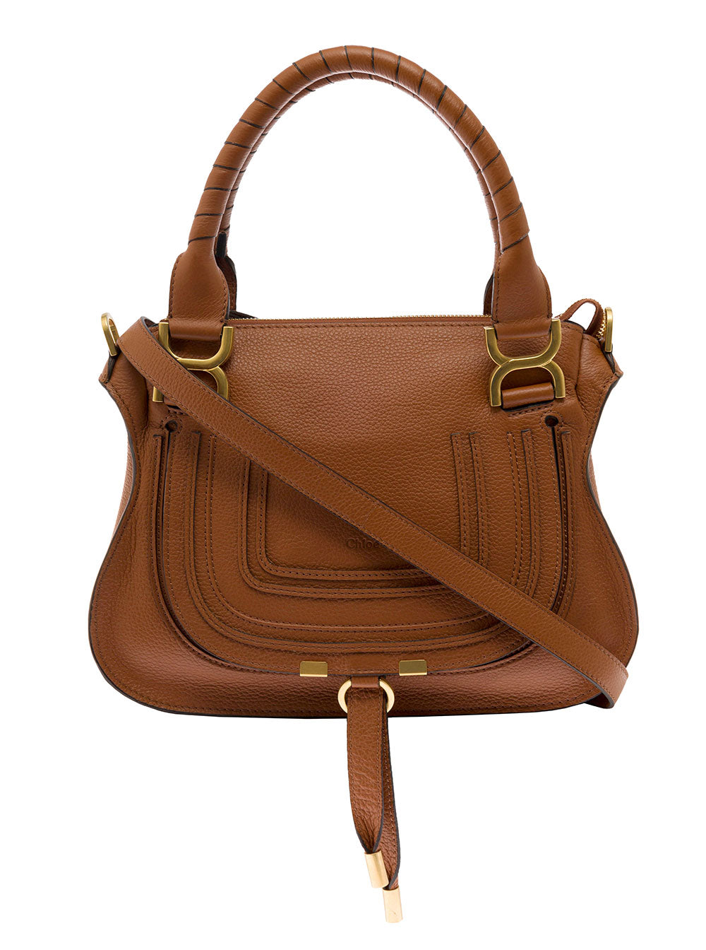Chloé Women Chloé Woman 'S Mercie Brown Leather Handbag  With Logo CHLOE