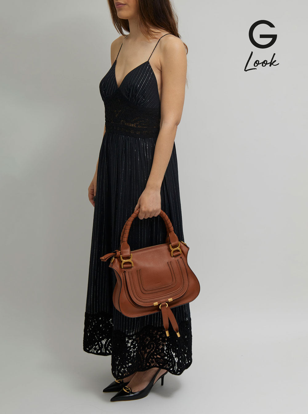Chloé Women Chloé Woman 'S Mercie Brown Leather Handbag  With Logo CHLOE