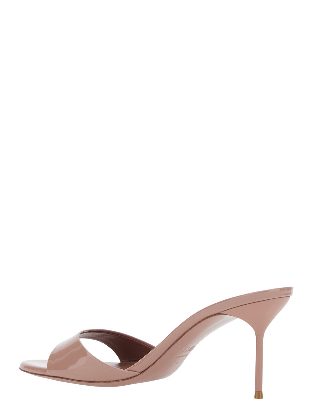 Paris Texas Women 'Lidia' Pink Heeled Sandals With Rounded Toe And Logo On Insole In Glossy Leather For Women PARIS TEXAS