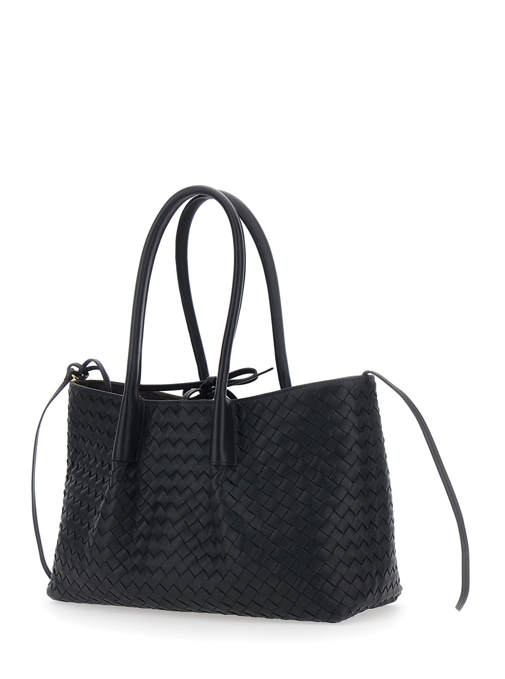 Bottega Veneta Women 'Pinacoteca' Brown Medium Shoulder Bag With Intrecciato Motif In Leather Woman BOTTEGA VENETA
