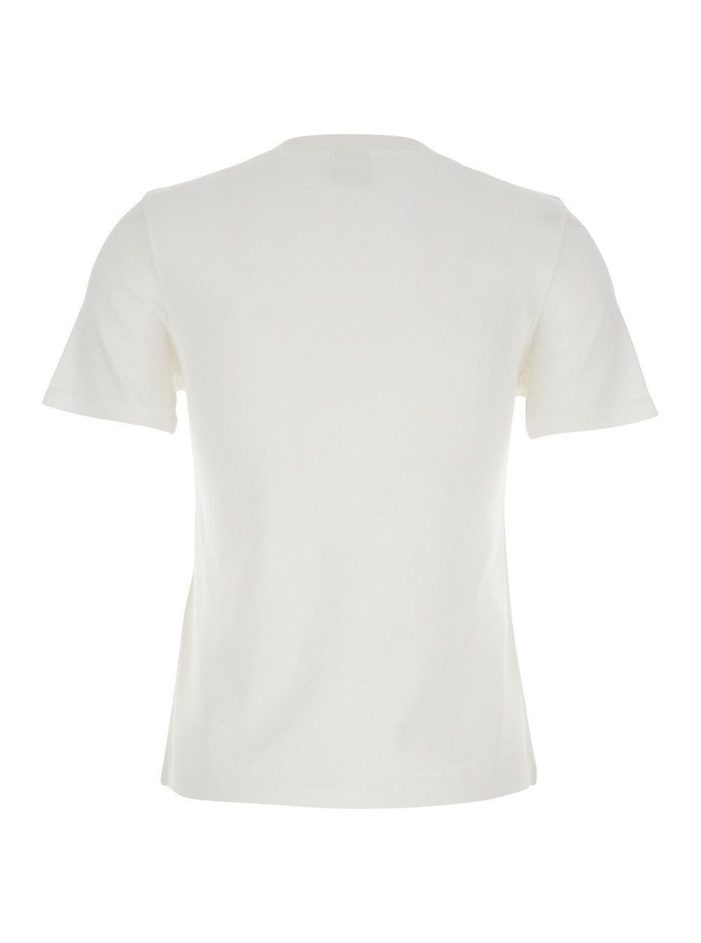 Chloé Women White Crew Neck T-Shirt With Logo Lettering On The Front In Cotton For Women CHLOE