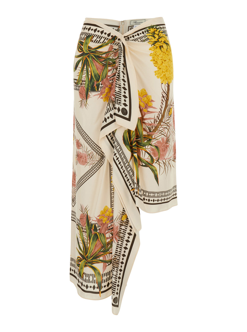 Blumarine Women Multicolor Skirt With Concealed Closure On The Back And All-Over Floral Print In Viscose For Women BLUMARINE