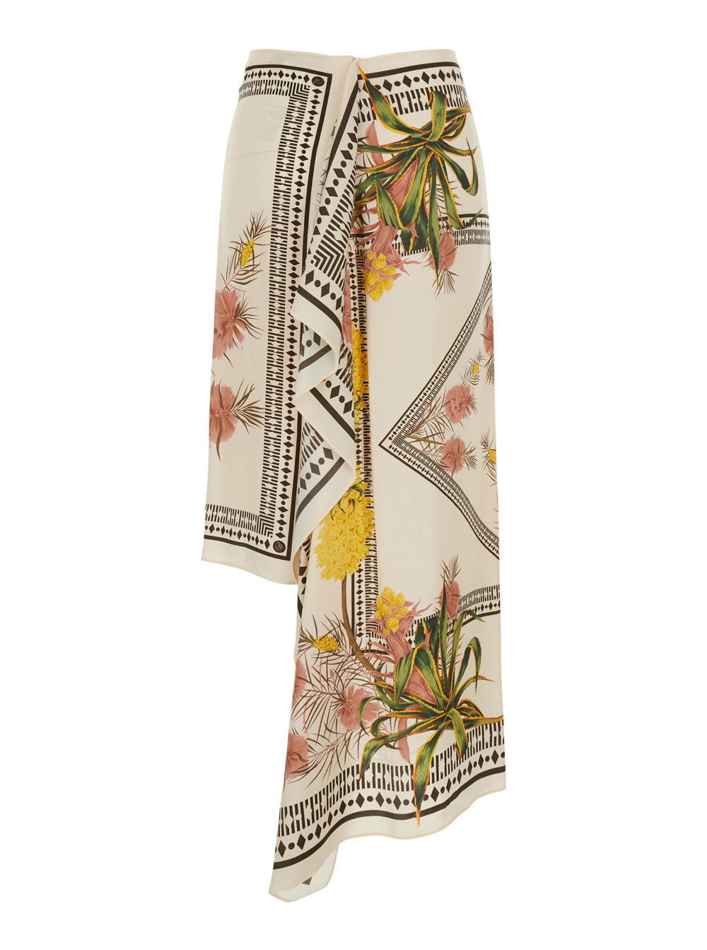 Blumarine Women Multicolor Skirt With Concealed Closure On The Back And All-Over Floral Print In Viscose For Women BLUMARINE