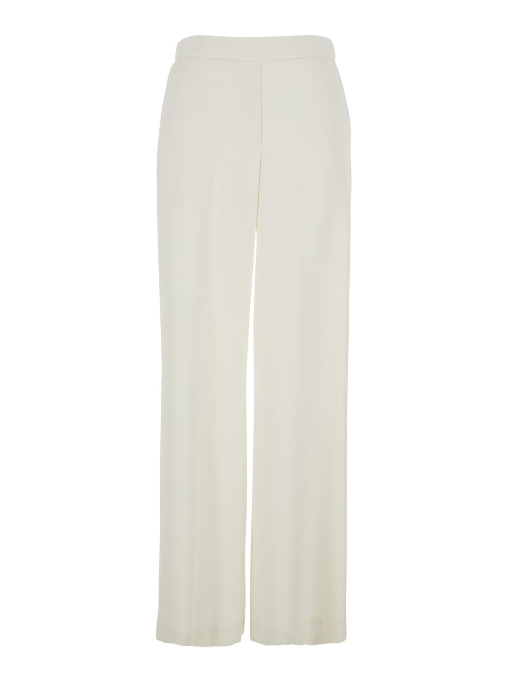 P.A.R.O.S.H. Women White Wide-Leg Pants With Elastic Waist For Women P.A.R.O.S.H.