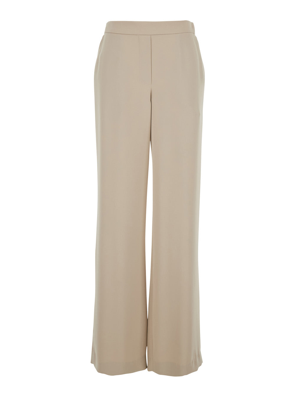 P.A.R.O.S.H. Women Beige Pants With Elastic Waist And Wide Leg In Women's Fabric P.A.R.O.S.H.