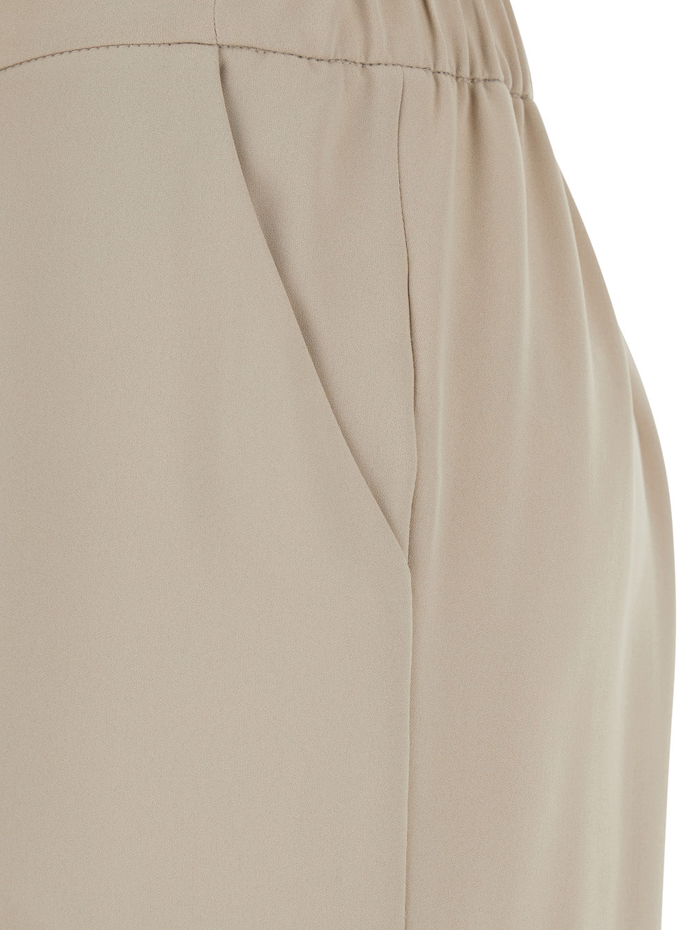 P.A.R.O.S.H. Women Beige Pants With Elastic Waist And Wide Leg In Women's Fabric P.A.R.O.S.H.