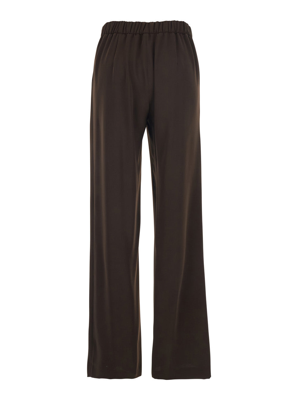 P.A.R.O.S.H. Women Brown Wide Leg Pants With Elastic Waist For Women P.A.R.O.S.H.