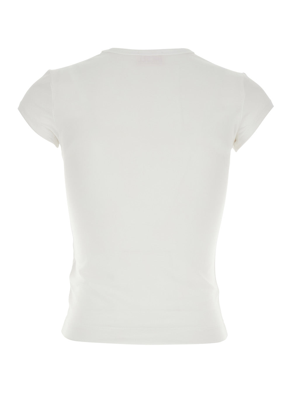 Diesel Women 'Angie' White T-Shirt With D-Logo Plaque On The Front In Cotton Woman DIESEL
