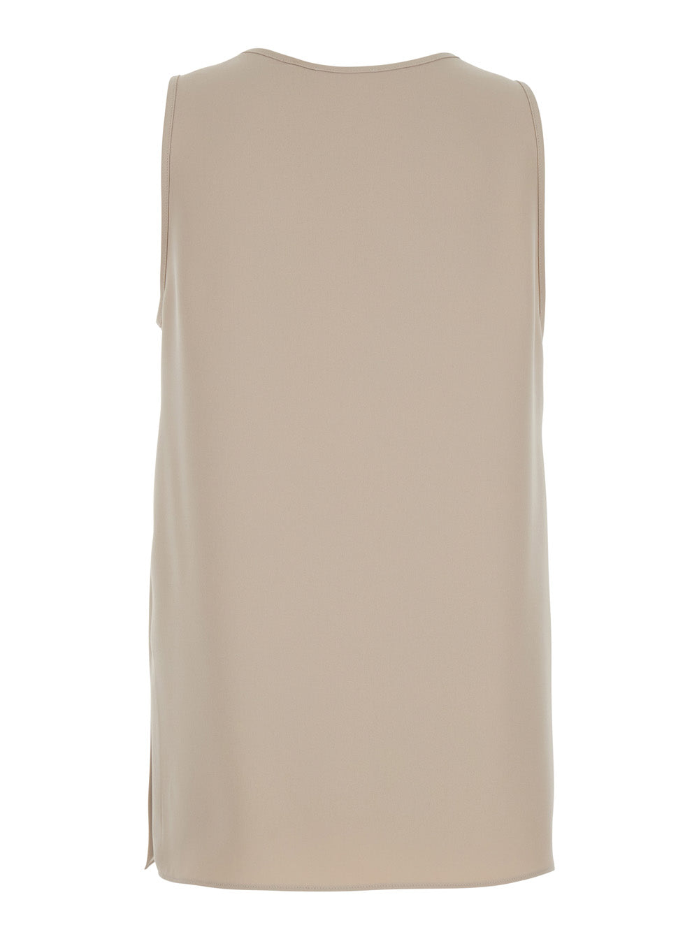 P.A.R.O.S.H. Women Sleeveless Top With Round Neck In Beige Fabric For Women P.A.R.O.S.H.