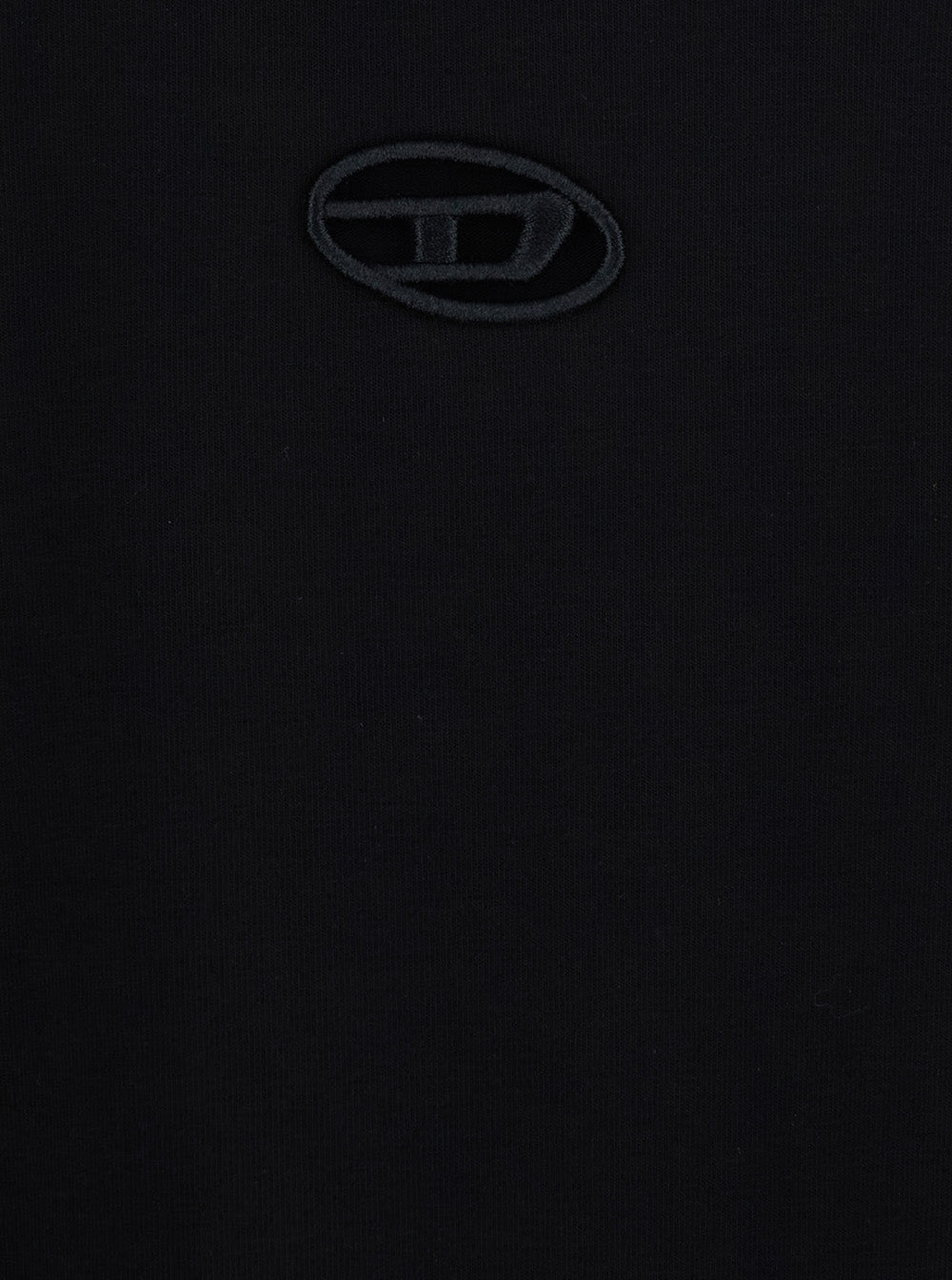Diesel Women 'Angie' Black T-Shirt With D-Logo Plaque On The Front In Cotton Woman DIESEL