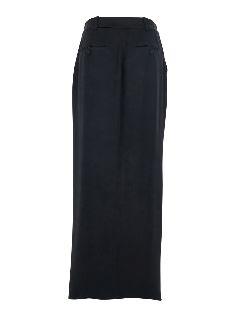 Tom Ford Women Black Long Skirt With Single Vent On The Front And Hidden Zip Closure On The Side In Viscose Blend For Women TOM FORD