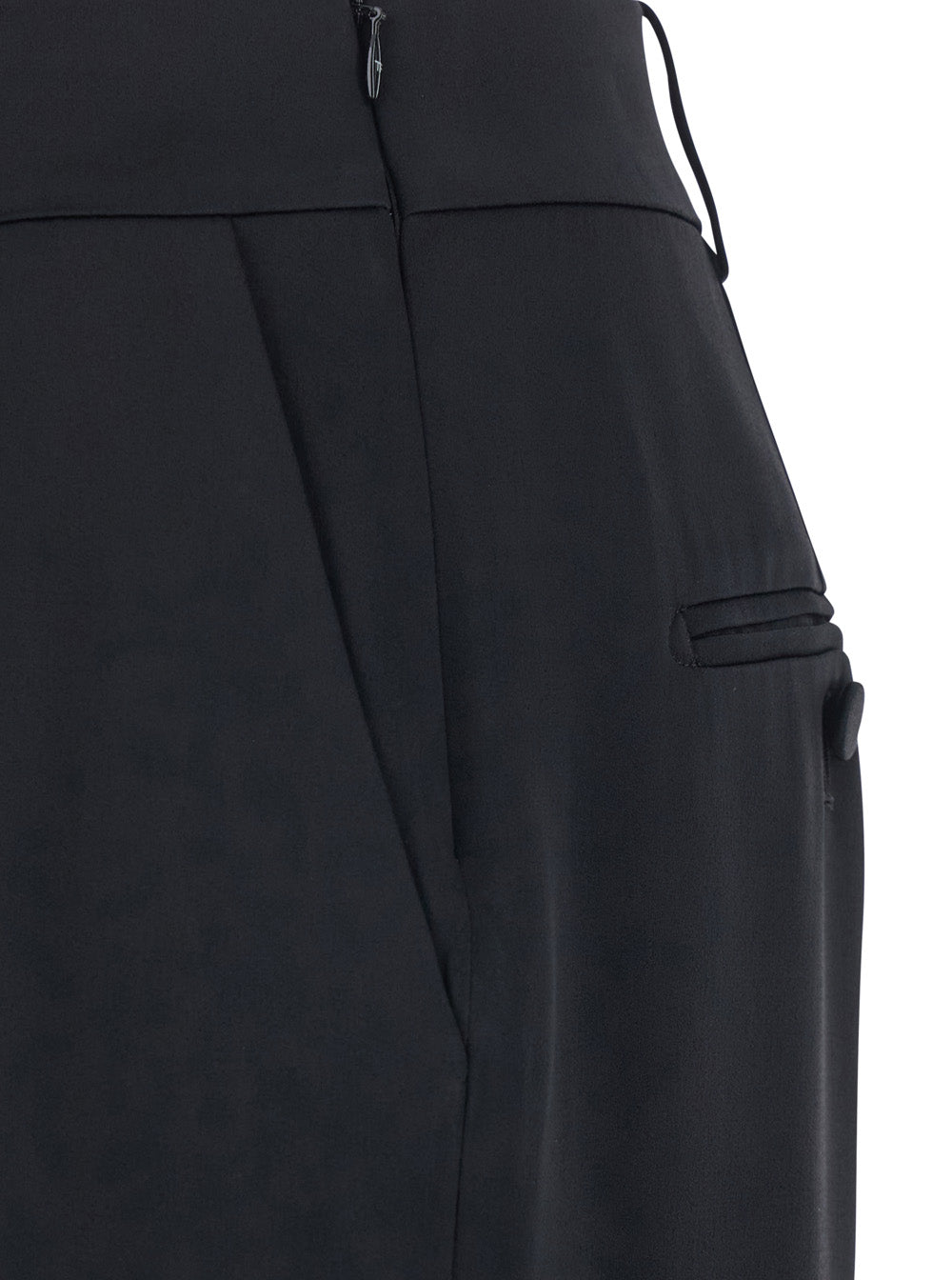 Tom Ford Women Black Long Skirt With Single Vent On The Front And Hidden Zip Closure On The Side In Viscose Blend For Women TOM FORD