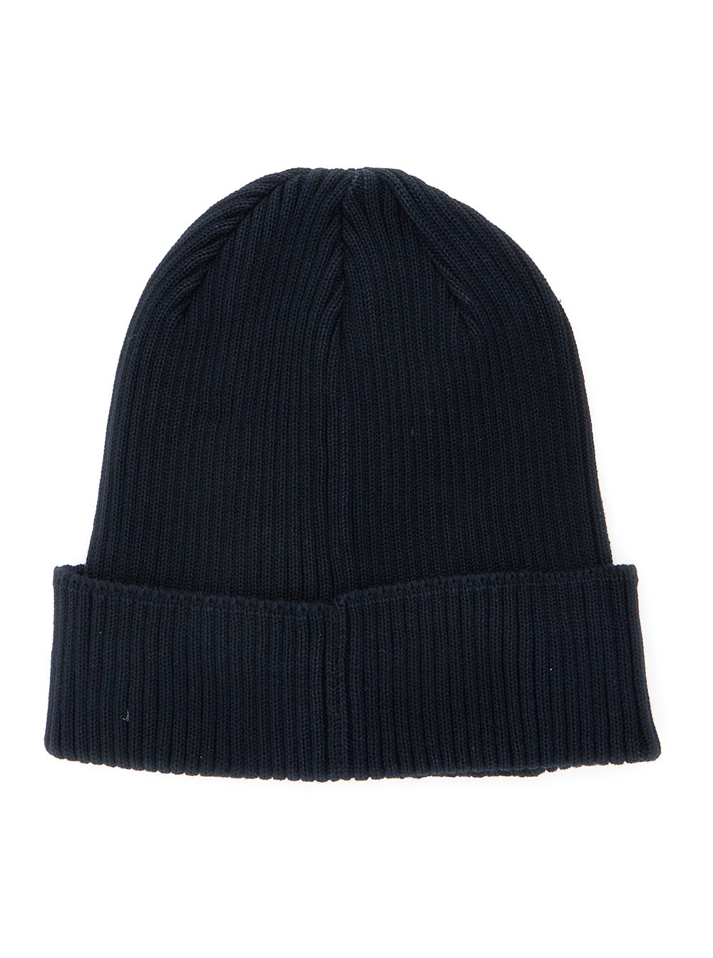 C.P. Company Men Blue Knit Beanie With Google Detail On The Front In Cotton Man C.P. COMPANY