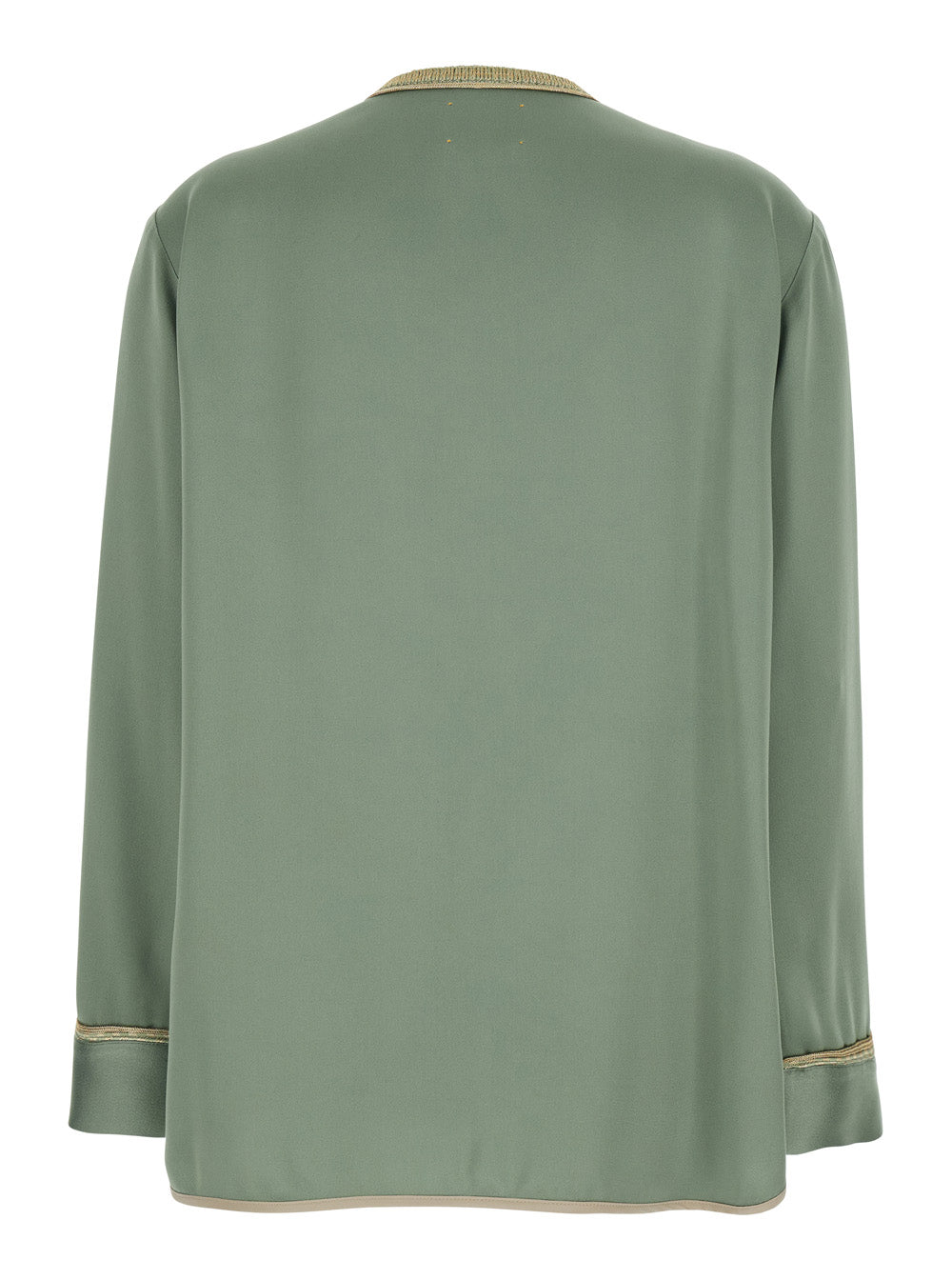 Forte_Forte Women Green Jacket With Toggle Closure On The Front And Contrasting Trim In Viscose Blend Woman FORTE FORTE