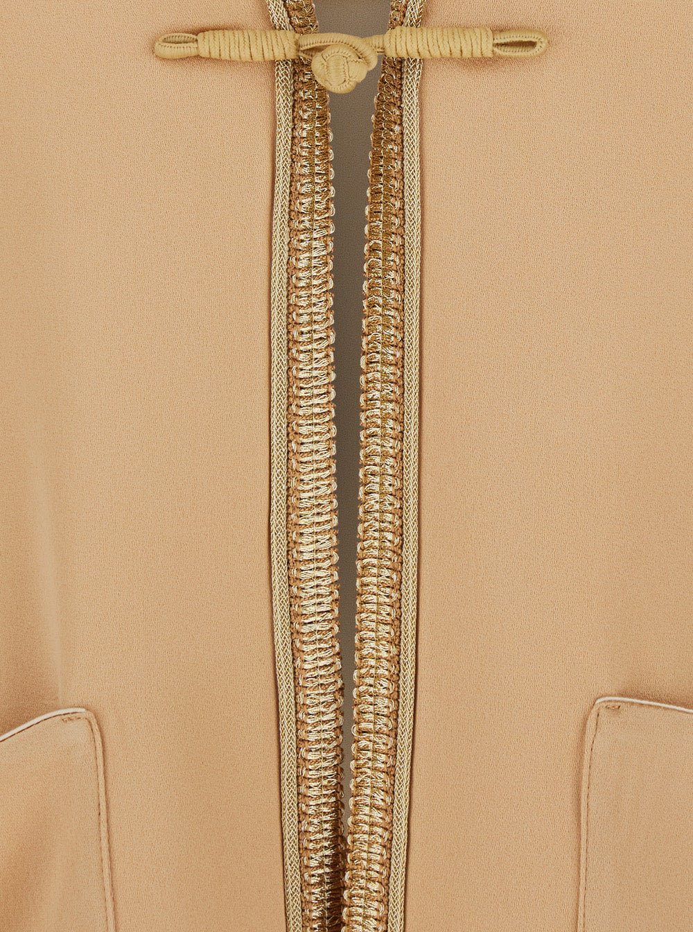 Forte_Forte Women Beige Women's Jacket With Contrast Finishes And Hook Closure In Viscose Blend FORTE FORTE