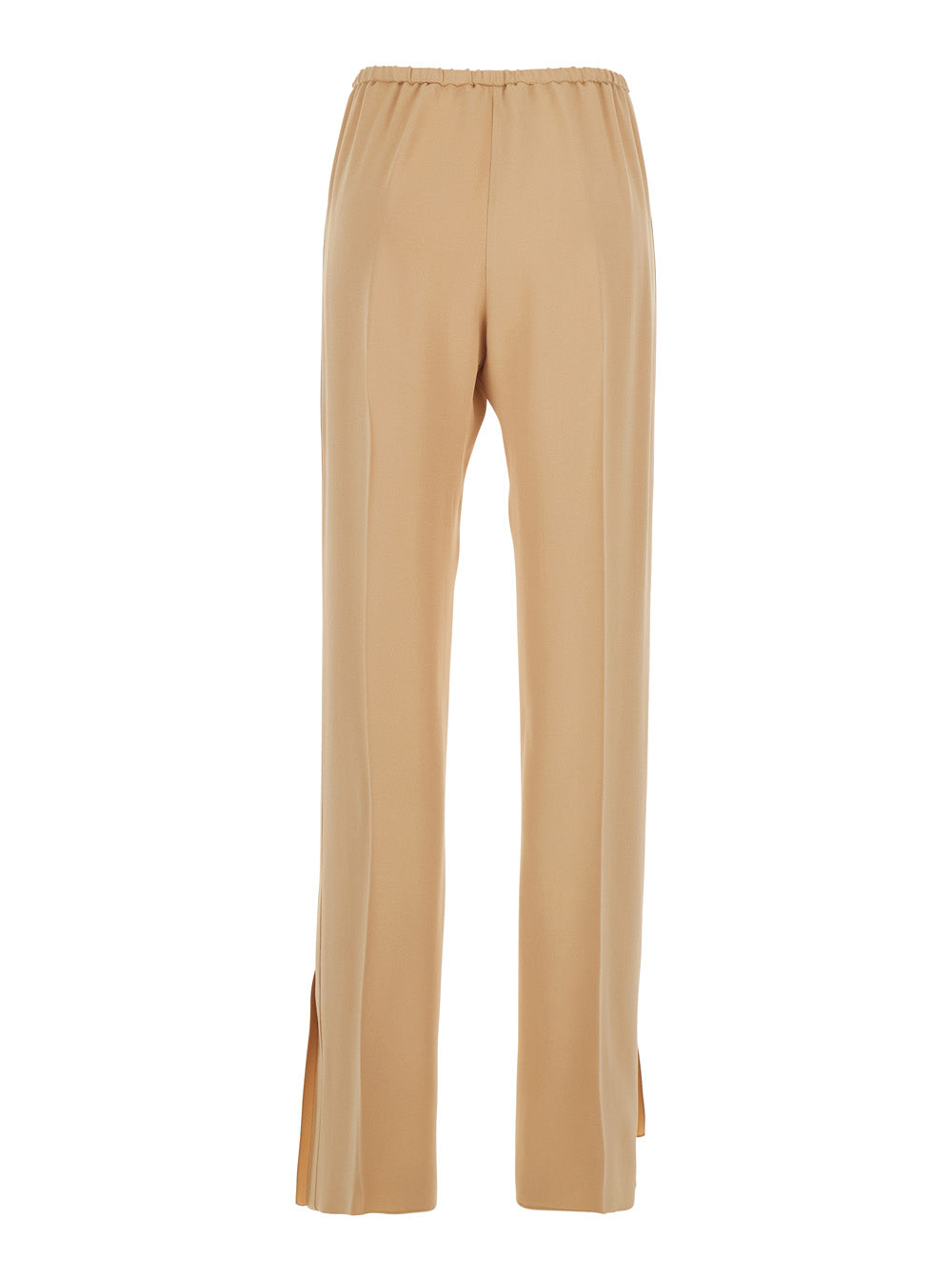 Forte_Forte Women Beige Elasticated Waist Pants In Viscose Blend For Women FORTE FORTE