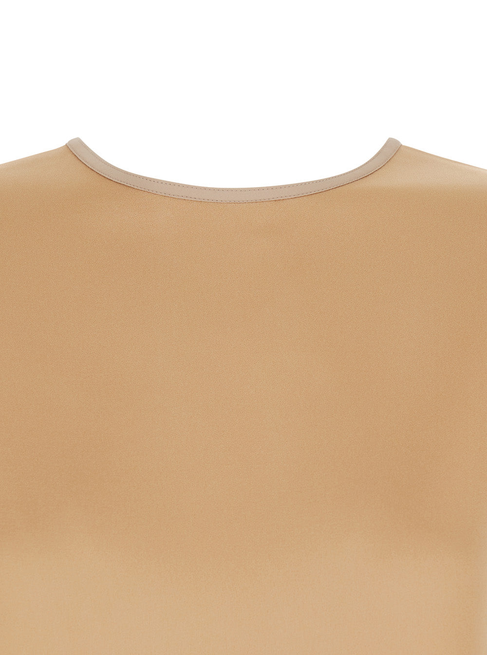 Forte_Forte Women Beige Sleeveless Top With V-Neck On The Back In Viscose Blend Women FORTE FORTE