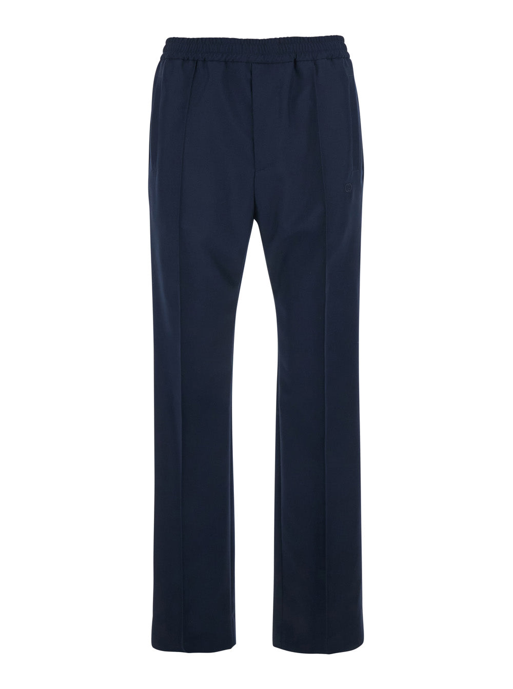 Gucci Men Blue Trousers With Elasticated Waist And Web Detail On The Back In Tech Fabric Man GUCCI