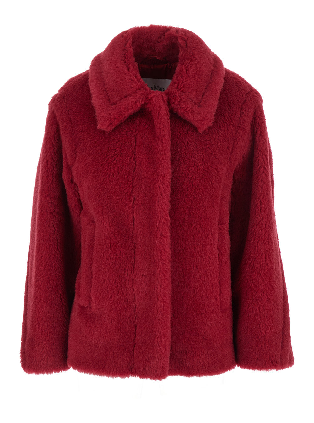 Max Mara Women 'Tritone' Red Coat With Oversized Classic Collar In Alpaca Blend Woman MAX MARA