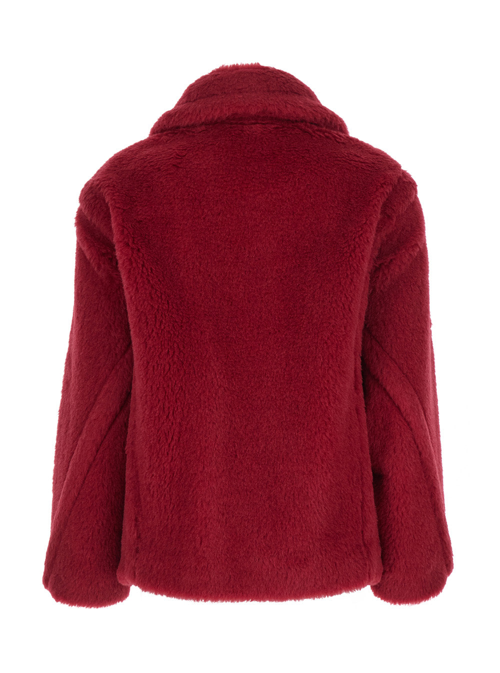 Max Mara Women 'Tritone' Red Coat With Oversized Classic Collar In Alpaca Blend Woman MAX MARA