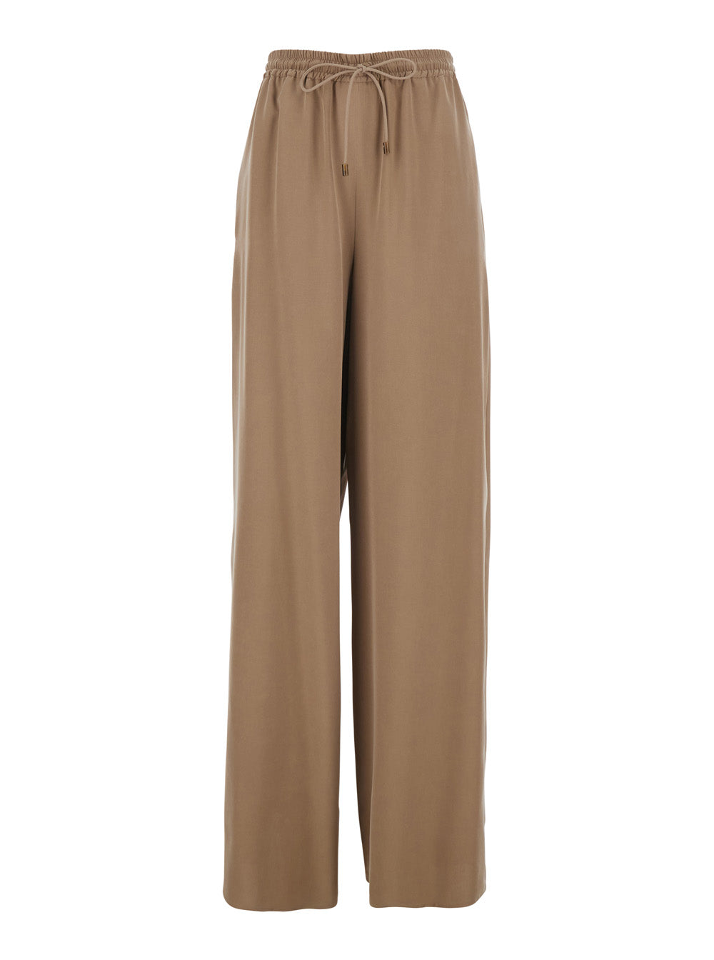 Max Mara Women Beige 'Genero' Pants With Elastic Waist And Silk Drawstring For Women MAX MARA