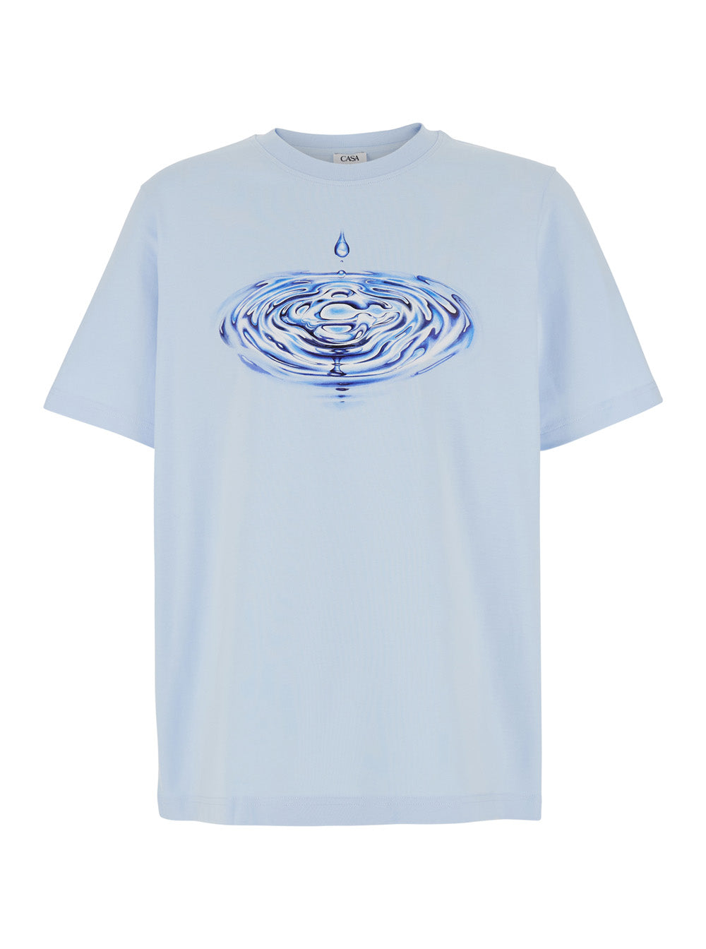 Casablanca Men Light-Blue T-Shirt With Front Logo In Cotton For Men CASABLANCA