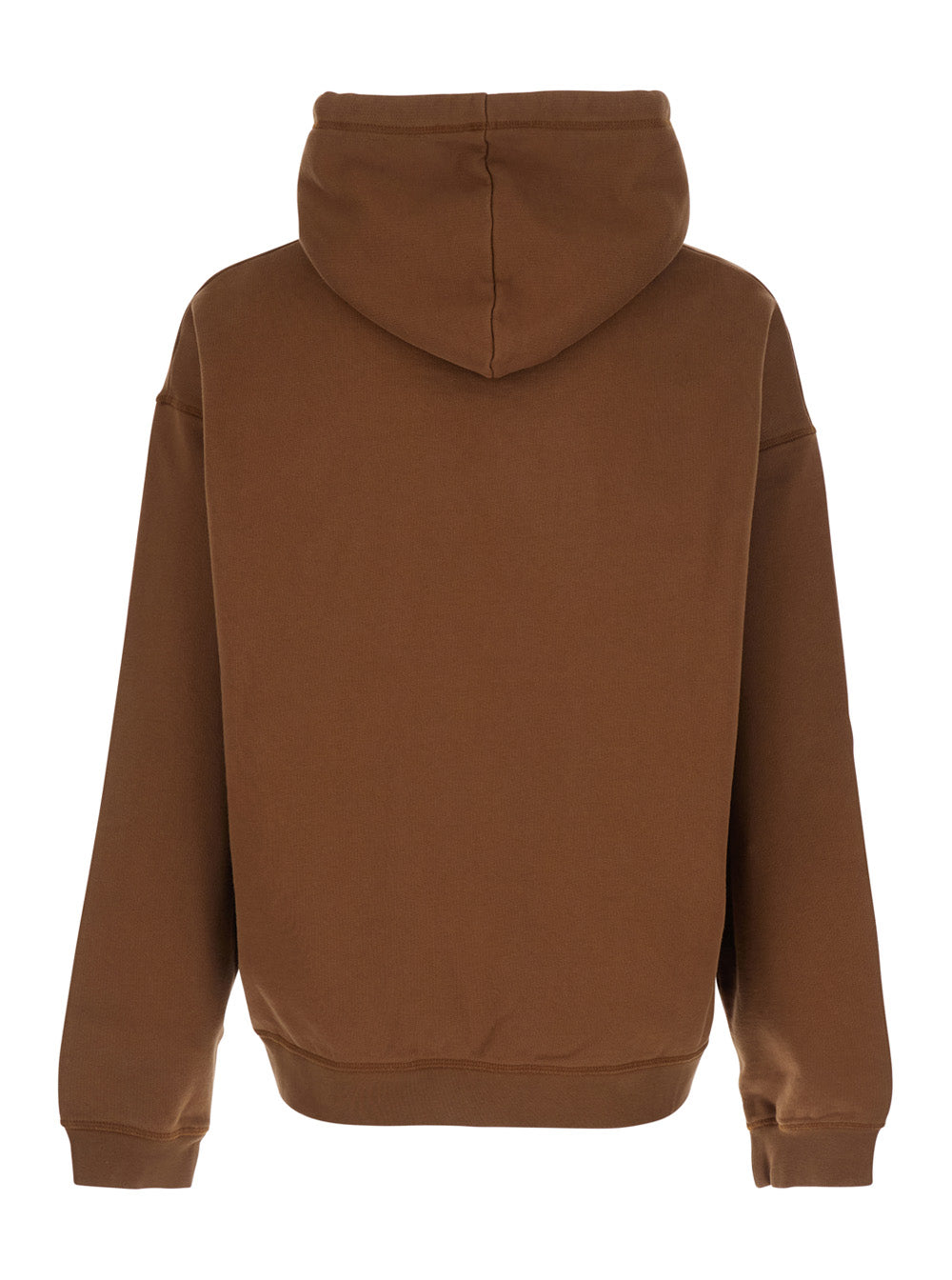 Dsquared2 Men Brown Hoodie With Drawstring And Logo Lettering On The Front In Cotton For Men DSQUARED2