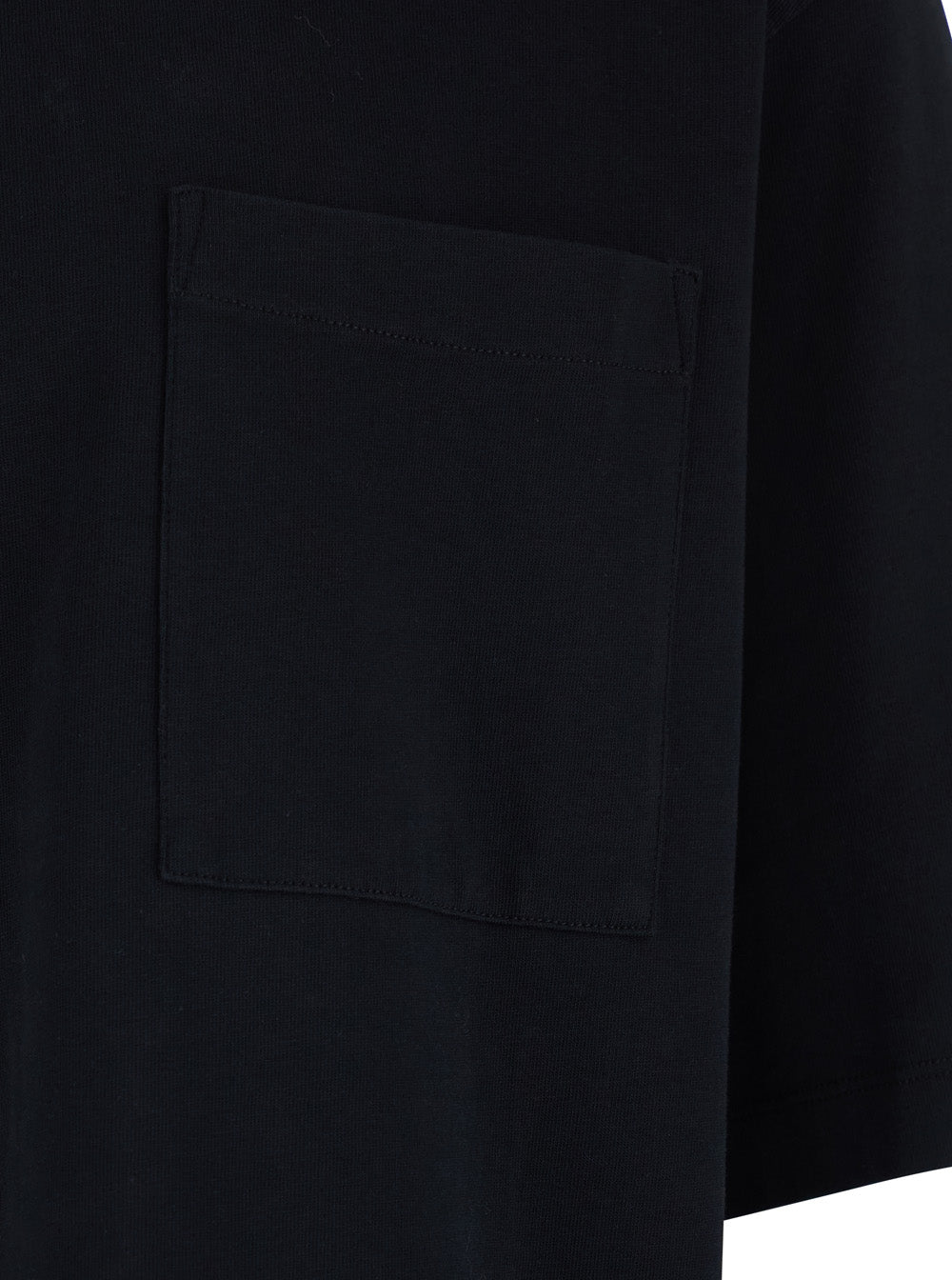 Dsquared2 Men Black Crewneck T-Shirt With Logo Lettering On The Rear In Cotton Man DSQUARED2