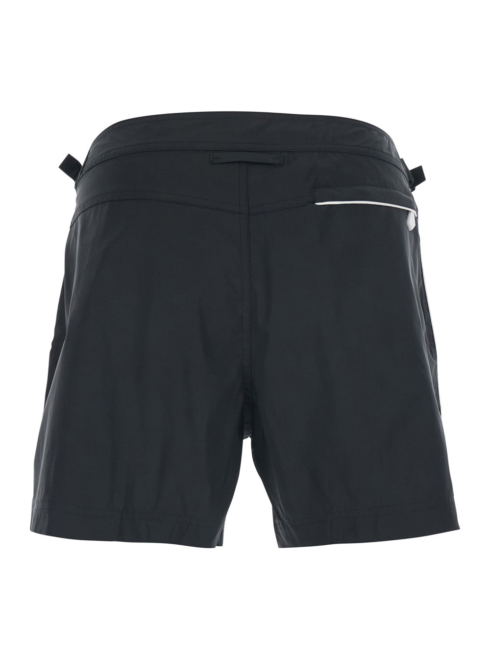 Tom Ford Men Black Swim Shorts With Side Buckled Strap Details In Tech Fabric Man TOM FORD