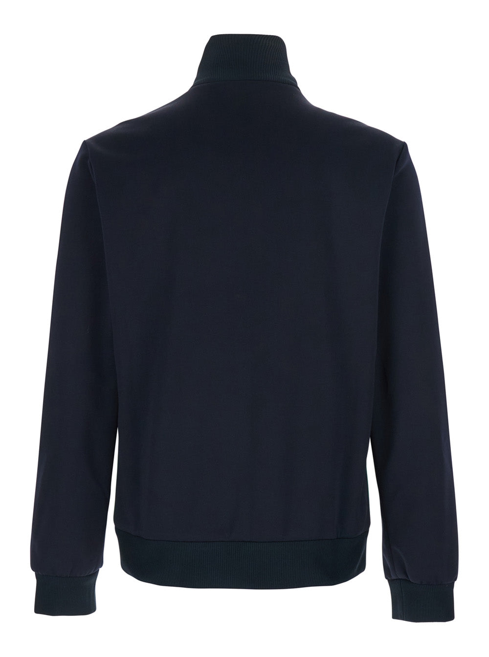 Gucci Men Blue High Collar Jacket With Web Detail On The Side In Tech Fabric For Men GUCCI