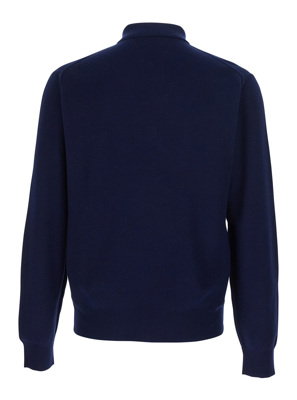Tom Ford Men Blue Polo Shirt With Classic Collar And Front Button Closure In Silk And Cotton Blend For Men TOM FORD