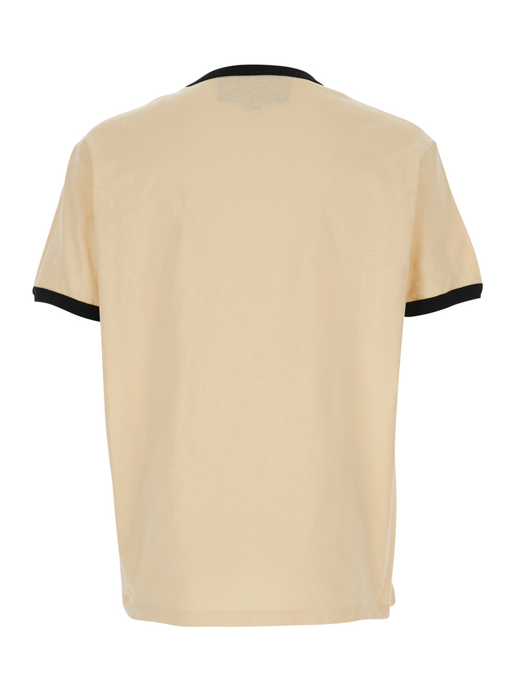 Valentino Men White Crew Neck T-Shirt With Print On The Front In Cotton Man VALENTINO