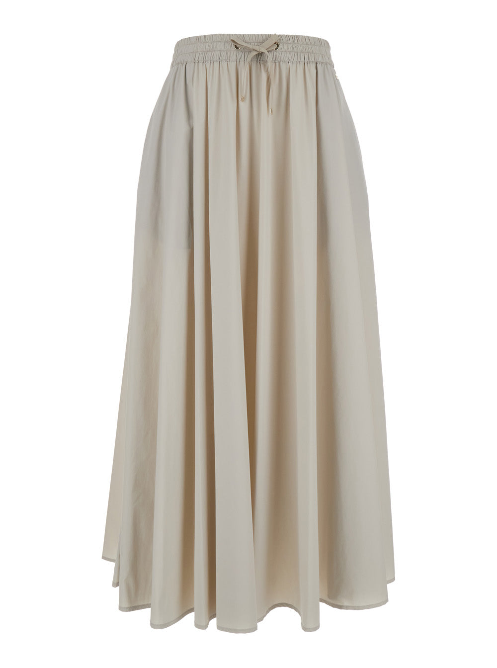 Herno Women Maxi Beige Dress With Drawstring In Stretch Polyamide Woman HERNO