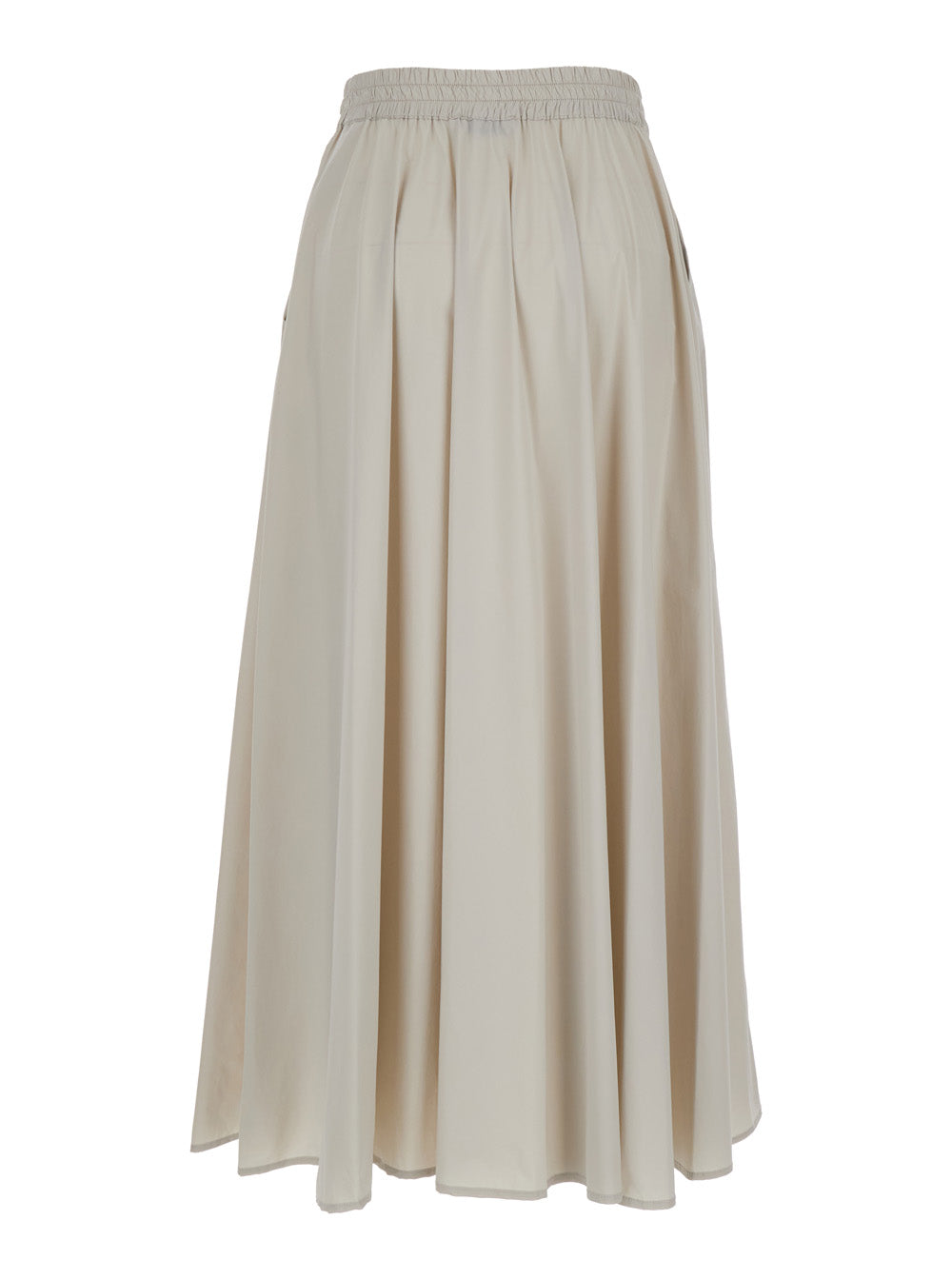 Herno Women Maxi Beige Dress With Drawstring In Stretch Polyamide Woman HERNO