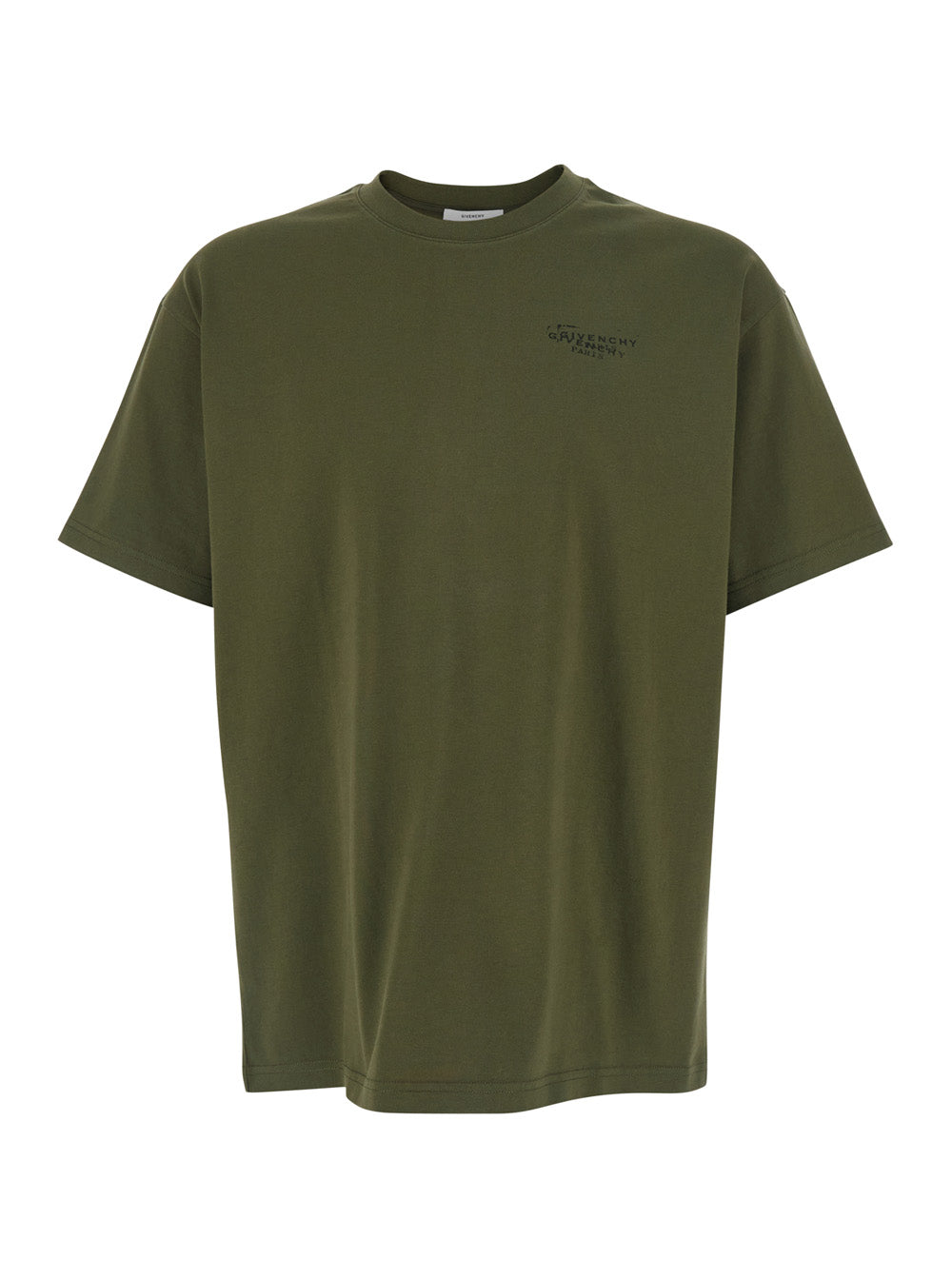 Givenchy Men Green T-Shirt With Logo On Front And Back For Men GIVENCHY