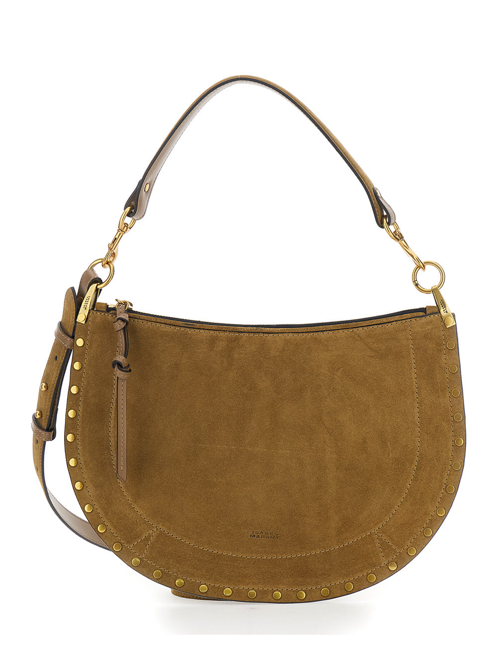 Isabel Marant Women 'Oskan' Brown Shoulder Bag With Adjustable And Removable Shoulder Strap In Suede Woman ISABEL MARANT