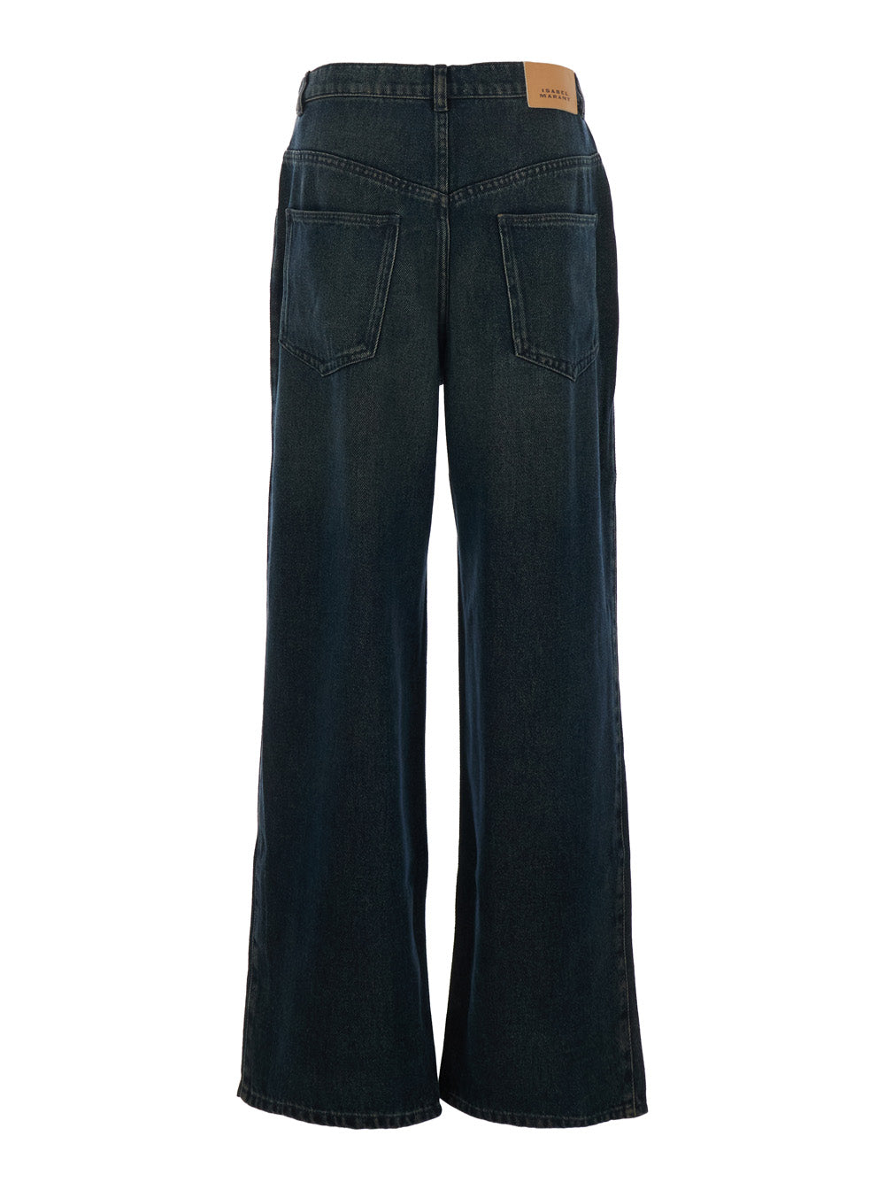 Isabel Marant Women Jeans 'Rodayna' With Logo Patch On The Back In Blue Denim For Women ISABEL MARANT