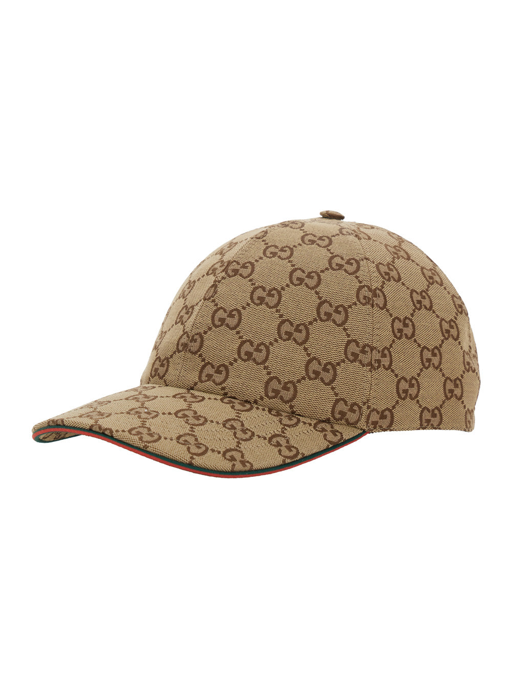 Gucci Women Beige Baseball Hat With Curved Brim And All-Over Gg Motif In Fabric Woman GUCCI