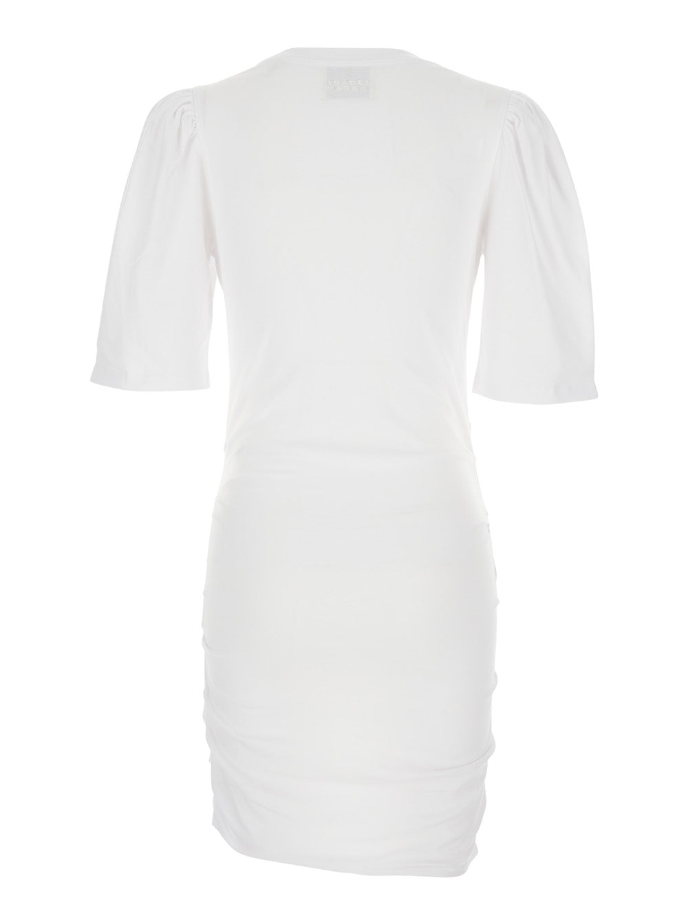 Isabel Marant Women 'Mylda' White Crew Neck Dress With Pleated Details In Cotton Woman ISABEL MARANT