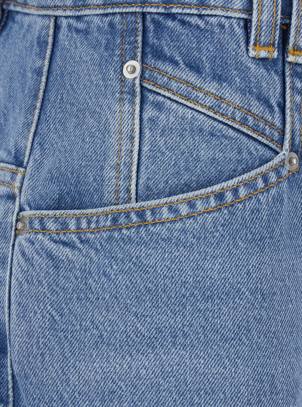 Isabel Marant Women 'Lemony' Blue Jeans With Logo Patch On The Rear  In Denim Woman ISABEL MARANT