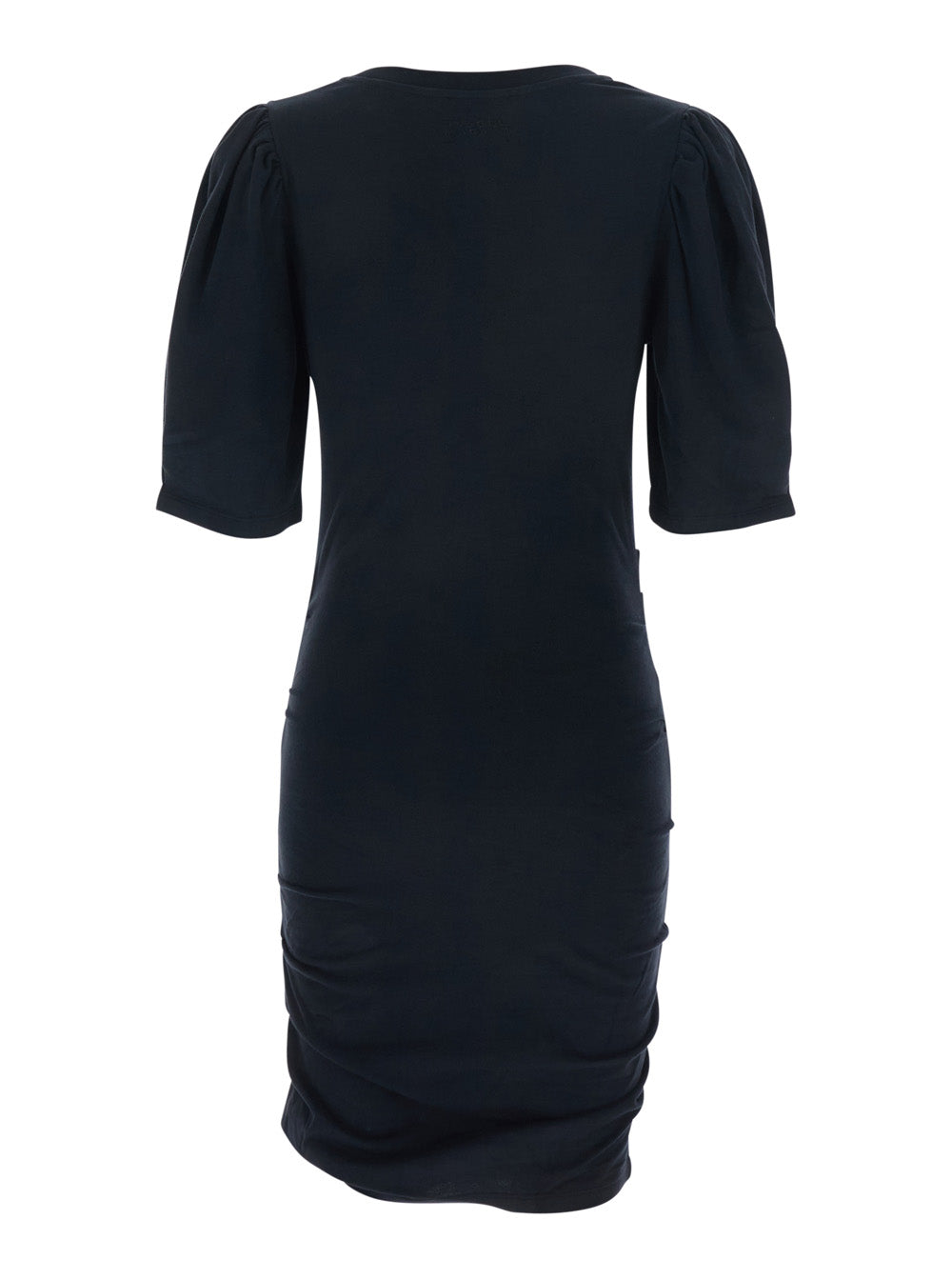 Isabel Marant Women 'Mylda' Black Crew Neck Dress With Pleated Details In Cotton Woman ISABEL MARANT