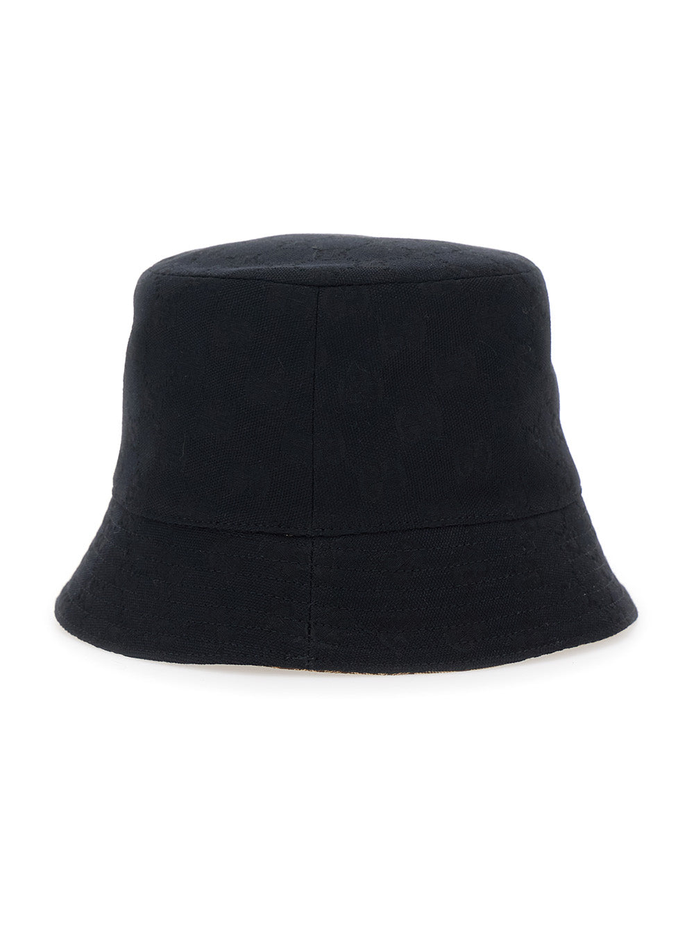 Gucci Women Black Hat With Gg Logo Plaque On The Front In Cotton Woman GUCCI